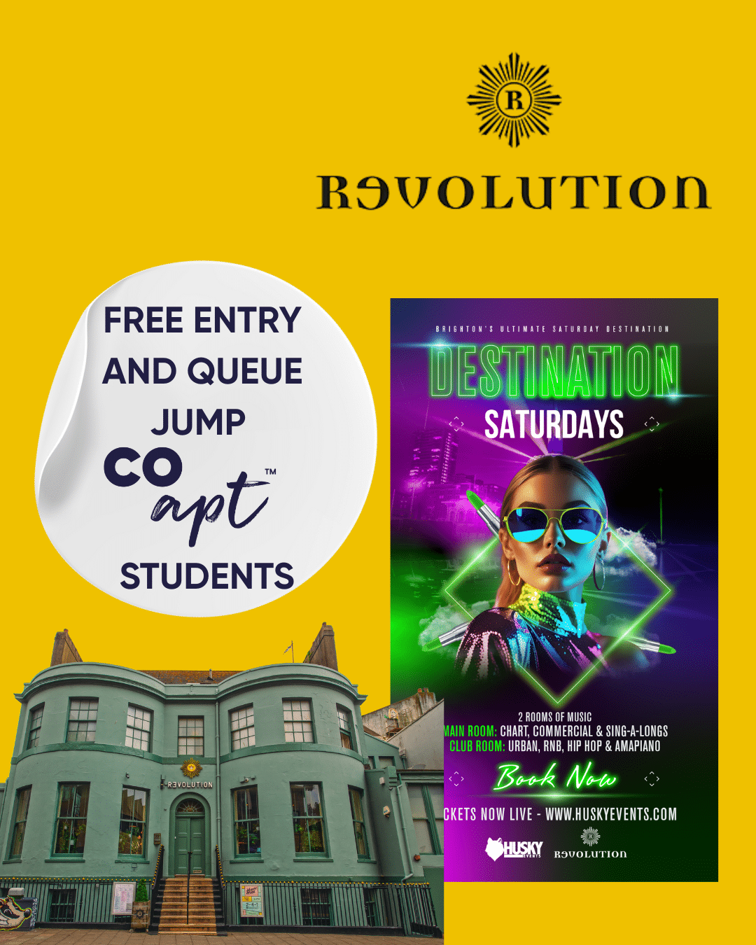 DESTINATION SATURDAYS x REVOLUTION